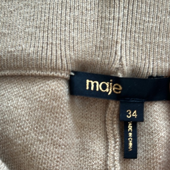 Maje Camel Knitted Jogger Pants size 34 - Picture 10 of 14